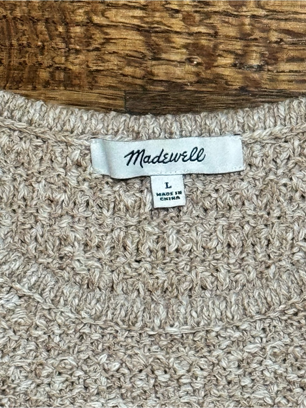 Madewell Beige/Cream Ruffle Knit Tank Top - Picture 2 of 7
